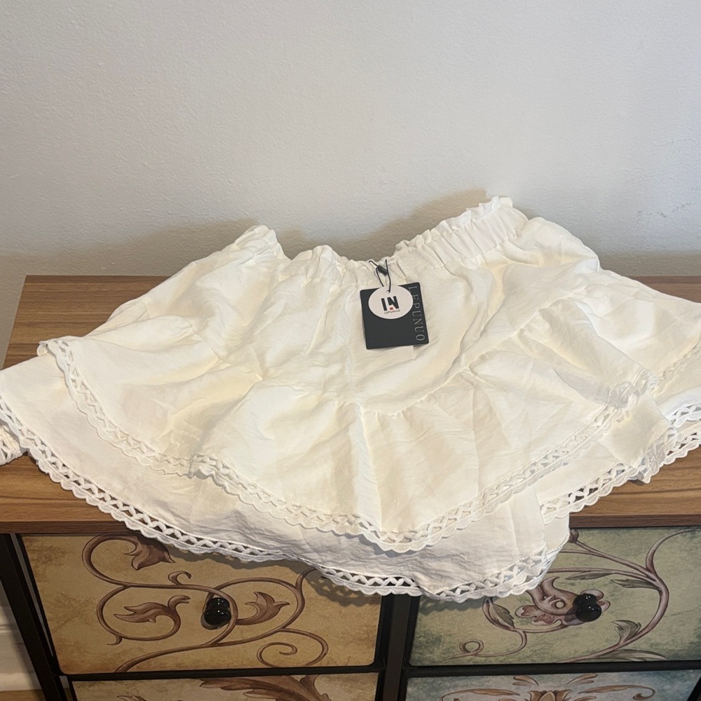 Skirtin Around White Mini Skirt